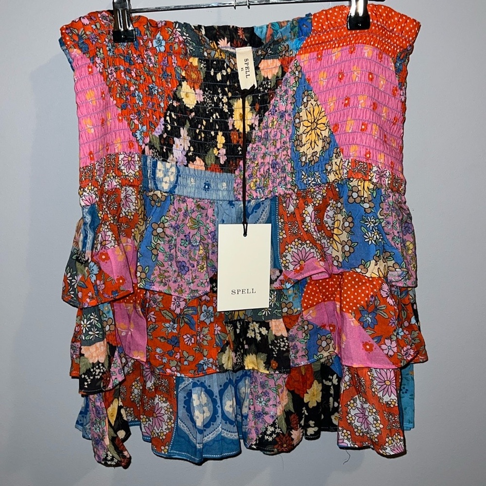 SPELL CHA CHA RUFFLED SKIRT (L) - Picture 12 of 15